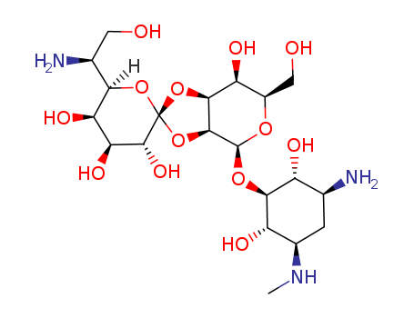 D-Streptamine,O-6-amino-6-deoxy-L-glycero-D-galacto-heptopyranosylidene-(1&reg;2-3)-O-b-D-talopyranosyl-(1&reg;5)-2-deoxy-N3-methyl-