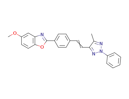 Benzoxazole,
5-methoxy-2-[4-[2-(5-methyl-2-phenyl-2H-1,2,3-triazol-4-yl)ethenyl]phen
yl]-