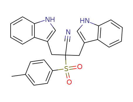 1H-Indole-3-propanenitrile,a-(1H-indol-3-ylmethyl)-a-[(4-methylphenyl)sulfonyl]- cas  76283-89-1