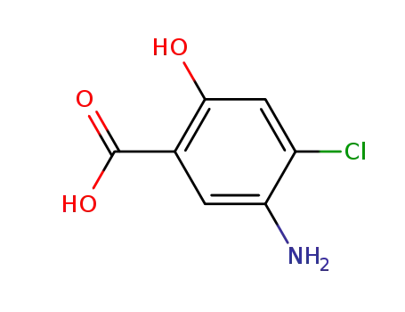 Molecular Structure of 55302-98-2 (5-Amino-4-chlorosalicylic acid)