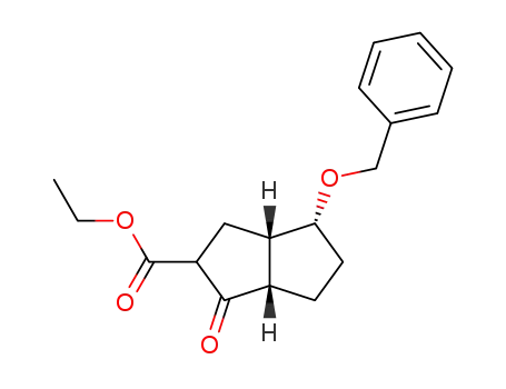 (3aS,4R,6aS)-4-Benzyloxy-1-oxo-octahydro-pentalene-2-carboxylic acid ethyl ester