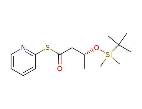 Butanethioic acid, 3-[[(1,1-dimethylethyl)dimethylsilyl]oxy]-, S-2-pyridinyl ester, (R)-
