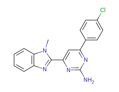 4-(4-chlorophenyl)-6-(1-methyl-1H-benzo[d]imidazol-2-yl)pyrimidin-2-amine