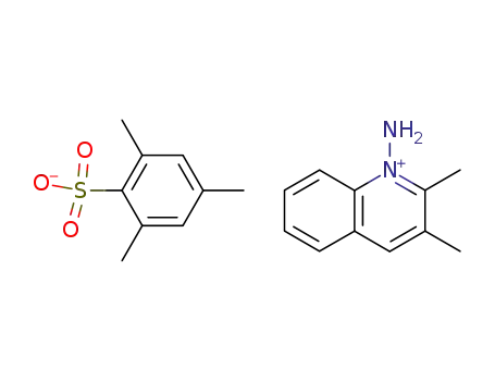 Molecular Structure of 84689-30-5 (2,4,6-Trimethyl-benzenesulfonate1-amino-2,3-dimethyl-quinolinium;)