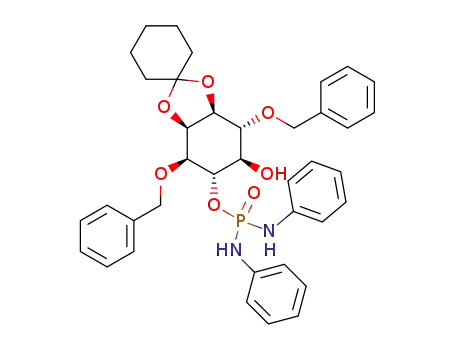 1<sup>(3)</sup>,2-O-cyclohexylidene-3<sup>(1)</sup>,6<sup>(4)</sup>-di-O-benzyl-4<sup>(6)</sup>-O-(dianilido)phospho-sn-myoinositol