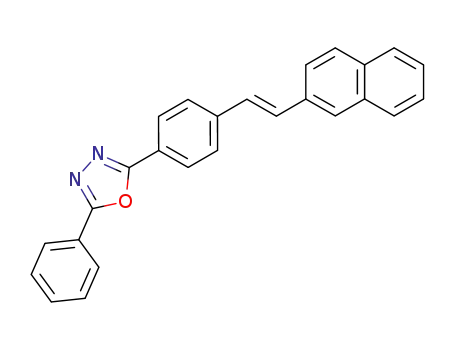 Molecular Structure of 16157-30-5 (2-[4-(<i>trans</i>-2-naphthalen-2-yl-vinyl)-phenyl]-5-phenyl-[1,3,4]oxadiazole)