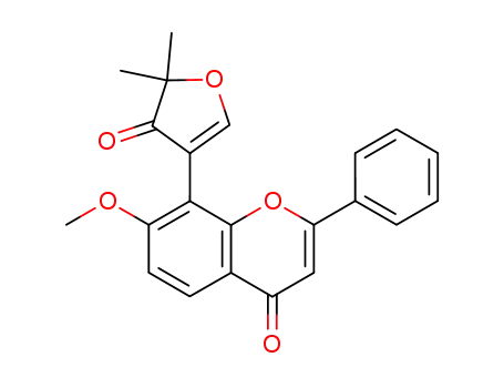 4H-1-Benzopyran-4-one,8-(4,5-dihydro-5,5- dimethyl-4-oxo-3-furanyl)-7-methoxy-2- phenyl- 