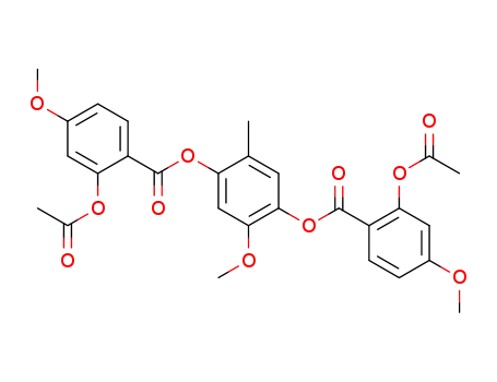 Benzoic acid, 2-(acetyloxy)-4-methoxy-,
2-methoxy-5-methyl-1,4-phenylene ester