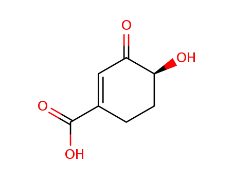Molecular Structure of 183254-44-6 (1-Cyclohexene-1-carboxylicacid,4-hydroxy-3-oxo-,(S)-(9CI))