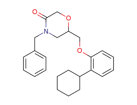 4-Benzyl-6-(2-cyclohexyl-phenoxymethyl)-morpholin-3-one