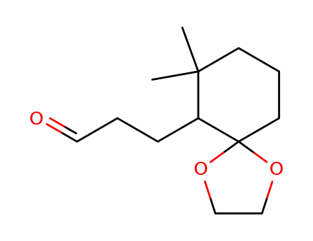 Molecular Structure of 183549-74-8 (3-(7,7-Dimethyl-1,4-dioxa-spiro[4.5]dec-6-yl)-propionaldehyde)