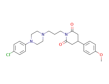 Molecular Structure of 79323-07-2 (1-{3-[4-(4-chlorophenyl)piperazin-1-yl]propyl}-4-(4-methoxyphenyl)piperidine-2,6-dione)