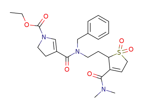 4-{Benzyl-[2-(3-dimethylcarbamoyl-1,1-dioxo-2,5-dihydro-1H-1λ<sup>6</sup>-thiophen-2-yl)-ethyl]-carbamoyl}-2,3-dihydro-pyrrole-1-carboxylic acid ethyl ester