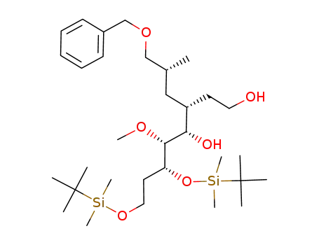 (8R,6R,5S,4S,3R)-9-(Benzyloxy)-8-methyl-6-(2-hydroxyethyl)-5-hydroxy-4-methoxy-1,3-bis<(tert-butyldimethylsilyl)oxy>nonane