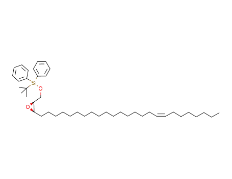 Molecular Structure of 159627-76-6 ((2S,3R,20Z)-1-tert-butyldiphenylsilyloxy-2,3-epoxy-20-octacosene)