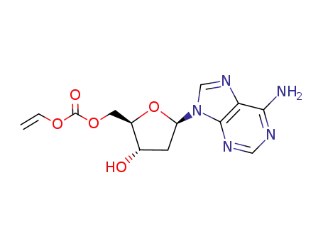 Molecular Structure of 152964-50-6 (Adenosine, 2'-deoxy-, 5'-(ethenyl carbonate))