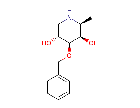 Molecular Structure of 117238-35-4 ((2S,3R,4S,5R)-4-Benzyloxy-2-methyl-piperidine-3,5-diol)