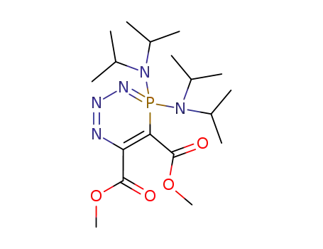 Molecular Structure of 150062-69-4 (4,4-Bis-diisopropylamino-4λ<sup>5</sup>-[1,2,3,4]triazaphosphinine-5,6-dicarboxylic acid dimethyl ester)