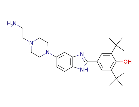 2-(3,5-di-tert-butyl-4-hydroxyphenyl)-5(6)-<4-(2-aminoethyl)-1-piperazinyl>benzimidazole
