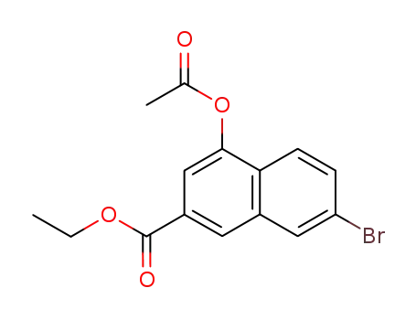 2-Naphthalenecarboxylic acid, 4-(acetyloxy)-7-bromo-, ethyl ester