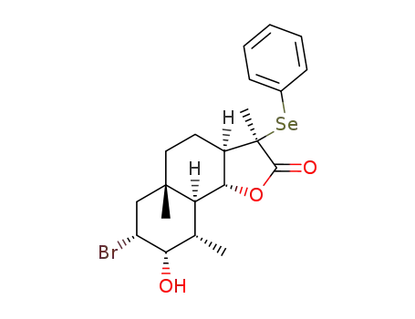 2α-bromo-3α-hydroxy-5α-H,4,6β-H-11-phenylselenoeudesman-6,13-olide