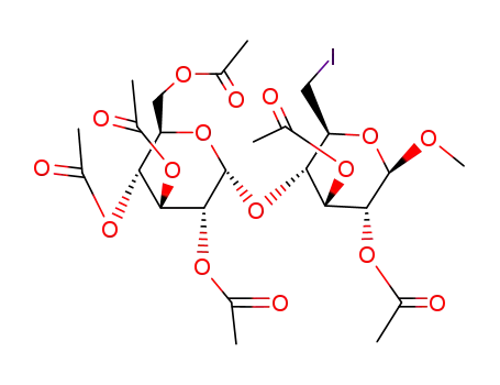 methyl 6-deoxy-2,2',3,3',4',6'-hexa-O-acetyl-6-iodo-β-maltoside