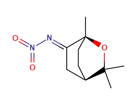 Molecular Structure of 72995-85-8 (2-Oxabicyclo[2.2.2]octan-6-imine, 1,3,3-trimethyl-N-nitro-, (1S)-)