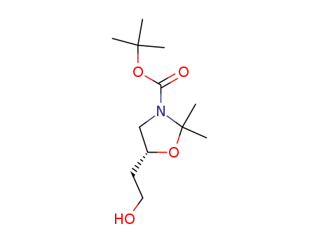 (R)-2-[2',2'-dimethyl-N(3')-tert-butoxycarbonyl-1',3'-oxazolidin-5'-yl]ethanol