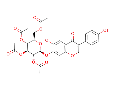 Acetic acid (2S,3R,4S,5R,6R)-4,5-diacetoxy-6-acetoxymethyl-2-[3-(4-hydroxy-phenyl)-6-methoxy-4-oxo-4H-chromen-7-yloxy]-tetrahydro-pyran-3-yl ester