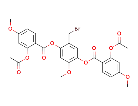 Benzoic acid, 2-(acetyloxy)-4-methoxy-,
2-(bromomethyl)-5-methoxy-1,4-phenylene ester