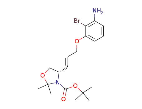(S)-4-[(E)-3-(3-Amino-2-bromo-phenoxy)-propenyl]-2,2-dimethyl-oxazolidine-3-carboxylic acid tert-butyl ester