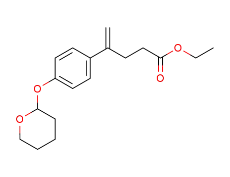 4-[4-(Tetrahydro-pyran-2-yloxy)-phenyl]-pent-4-enoic acid ethyl ester