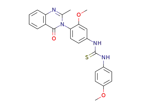 Molecular Structure of 105271-29-2 (1-[3-methoxy-4-(2-methyl-4-oxoquinazolin-3(4H)-yl)phenyl]-3-(4-methoxyphenyl)thiourea)