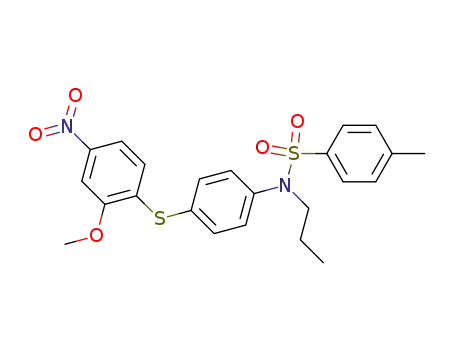 toluene-4-sulfonic acid-[4-(2-methoxy-4-nitro-phenylsulfanyl)-<i>N</i>-propyl-anilide]