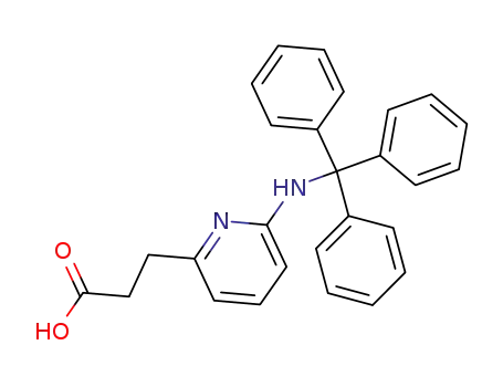 Molecular Structure of 153140-25-1 (2-Tritylamino-6-(2-carboxyethyl)pyridine)