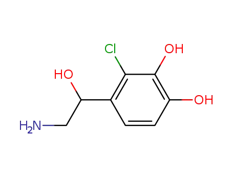 Molecular Structure of 101969-79-3 (1,2-Benzenediol, 4-(2-amino-1-hydroxyethyl)-3-chloro-, (R)- (9CI))