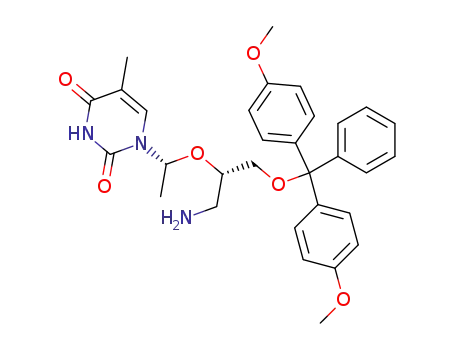 1-((R)-1-{(S)-1-Aminomethyl-2-[bis-(4-methoxy-phenyl)-phenyl-methoxy]-ethoxy}-ethyl)-5-methyl-1H-pyrimidine-2,4-dione