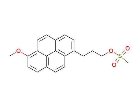 Molecular Structure of 123125-84-8 (Methanesulfonic acid 3-(6-methoxy-pyren-1-yl)-propyl ester)
