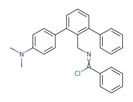 Molecular Structure of 172976-12-4 (N-<2-(4-dimethylaminophenyl)-6-phenylbenzyl>benzimidoyl chloride)