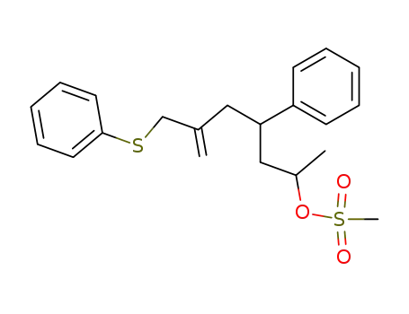 Methanesulfonic acid 1-methyl-3-phenyl-5-phenylsulfanylmethyl-hex-5-enyl ester