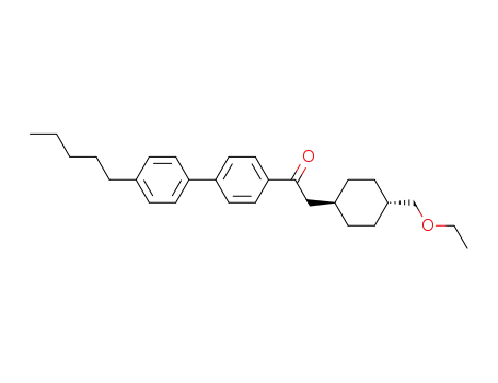 Molecular Structure of 97996-90-2 (2-(4-Ethoxymethyl-cyclohexyl)-1-(4'-pentyl-biphenyl-4-yl)-ethanone)