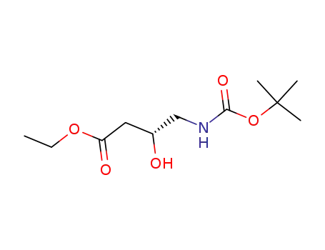 ethyl (3R)-4-(tert-butyloxycarbonyl)amino-3-hydroxybutanoate