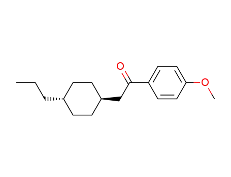 Molecular Structure of 89450-45-3 (Ethanone, 1-(4-methoxyphenyl)-2-(4-propylcyclohexyl)-, trans-)
