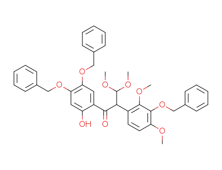 1-(2-hydroxy-4,5-dibenzyloxyphenyl)-2-(2,4-dimethoxy-3-benzyloxyphenyl)-3,3-dimethoxy-1-propanone