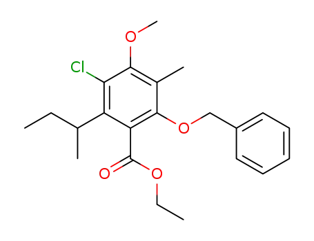 2-Benzyloxy-6-sec-butyl-5-chloro-4-methoxy-3-methyl-benzoic acid ethyl ester