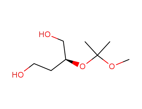 Molecular Structure of 66348-33-2 ((S)-2-(1-METHOXY-1-METHYLETHOXY)-BUTANEDIOL)