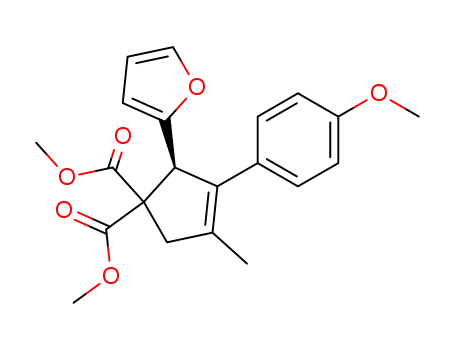 (S)-2-Furan-2-yl-3-(4-methoxy-phenyl)-4-methyl-cyclopent-3-ene-1,1-dicarboxylic acid dimethyl ester