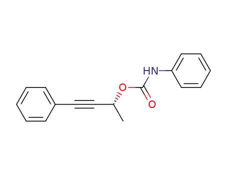 Molecular Structure of 146566-35-0 ((R)-4-phenylbut-3-yn-2-yl N-phenylcarbamate)