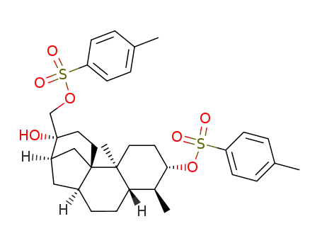 Molecular Structure of 145656-46-8 (3β,17-di(p-toluenesulfonyloxy)-19-noraphidicolan-16β-ol)