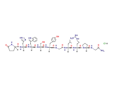 Molecular Structure of 51952-41-1 (Luteinizing hormone-releasing factor (swine), hydrochloride)